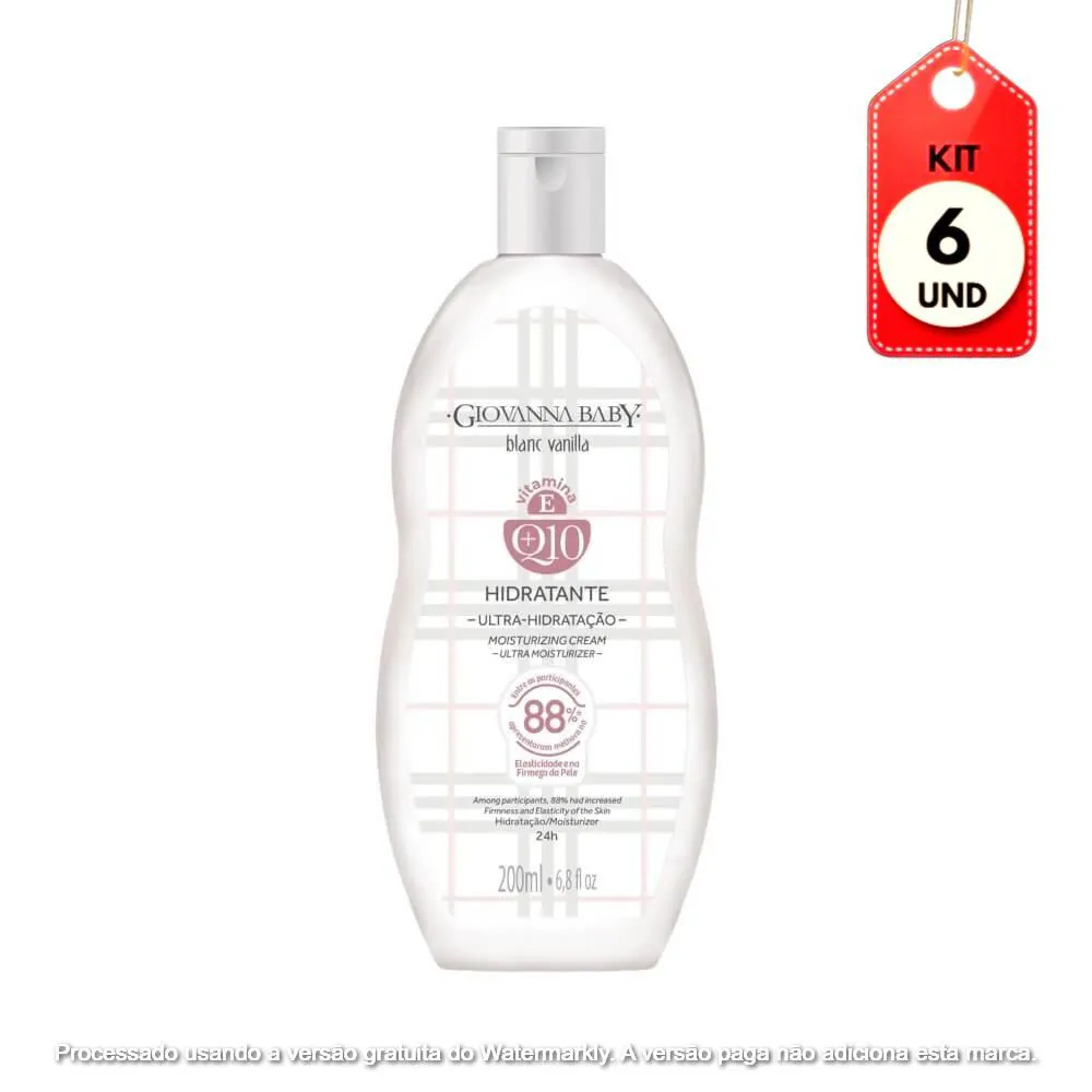 Kit C/06 Giovanna Baby Blanc Vanilla Loção Hidratante 200Ml