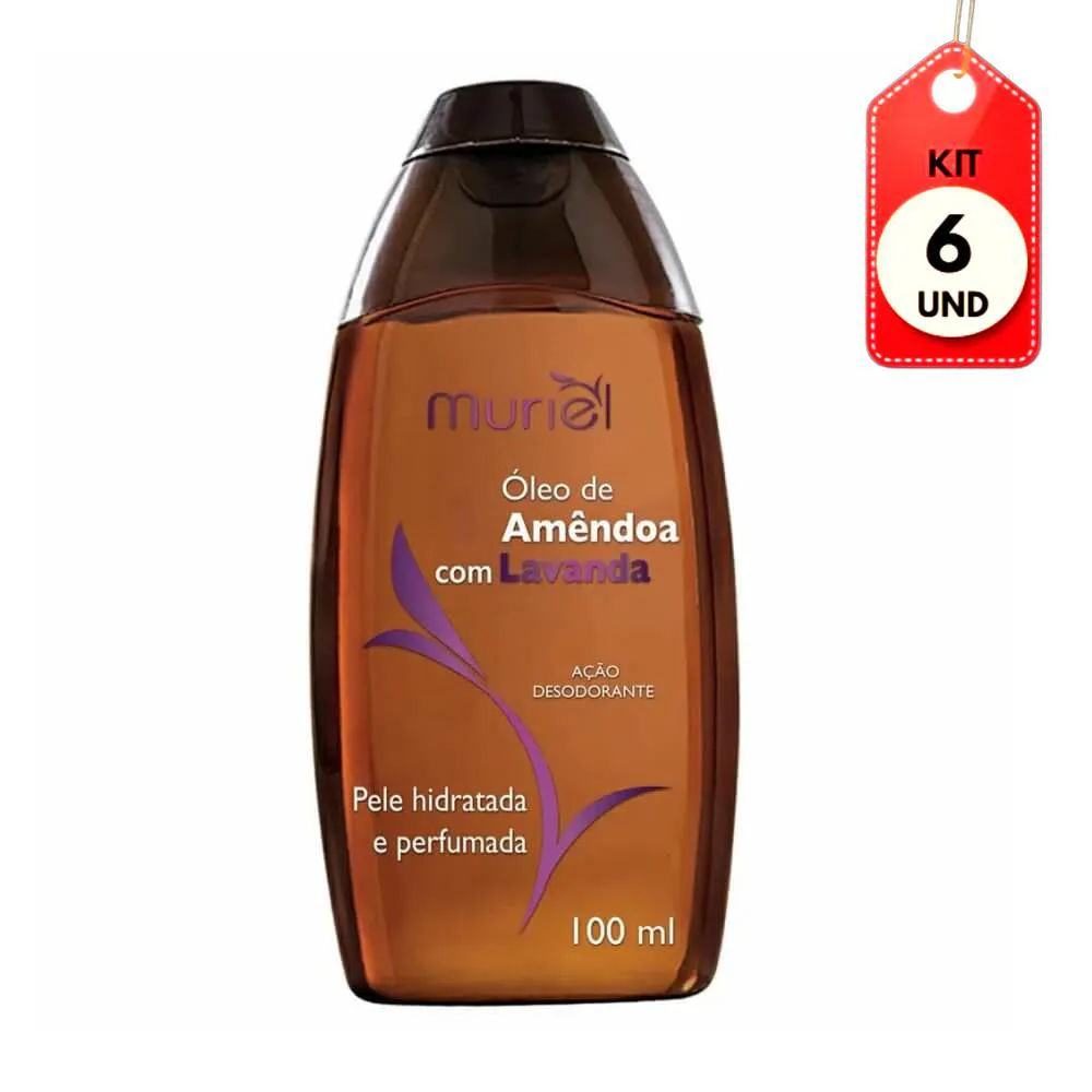 Kit C/06 Muriel Amêndoa/Lavanda Óleo Corporal 100Ml