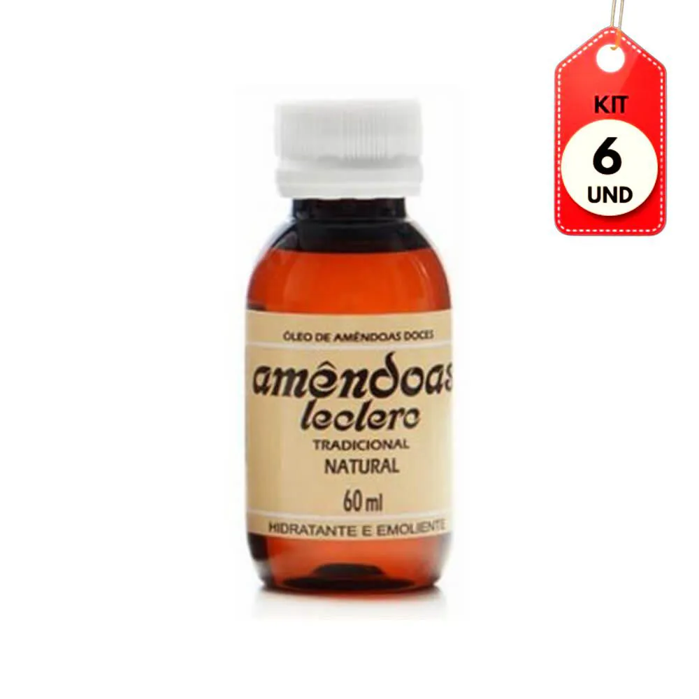 Kit C/06 Leclerc Óleo De Amêndoas Natural 60Ml