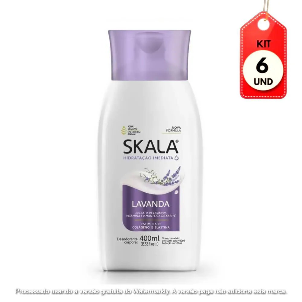 Kit C/06 Skala Lavanda Hidratante Corporal 400Ml