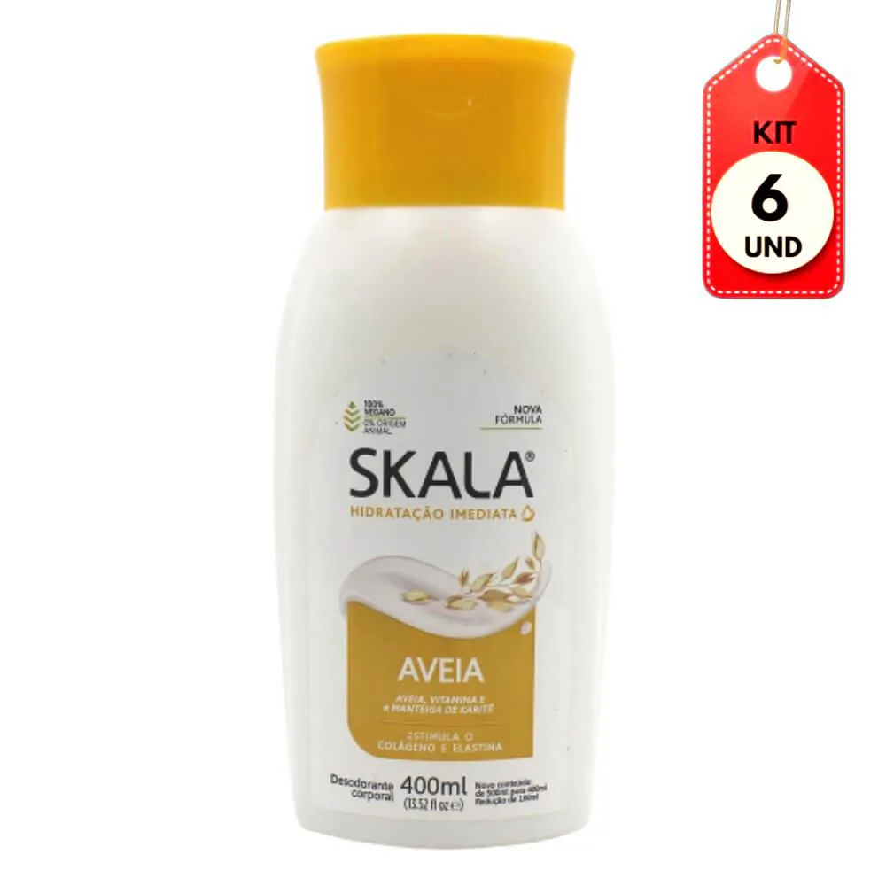 Kit C/06 Skala Aveia Hidratante Corporal 400Ml