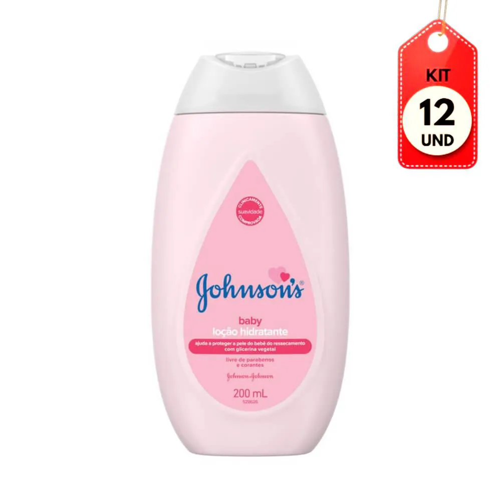 Kit C/12 Johnsons Baby Loção Hidratante 200Ml