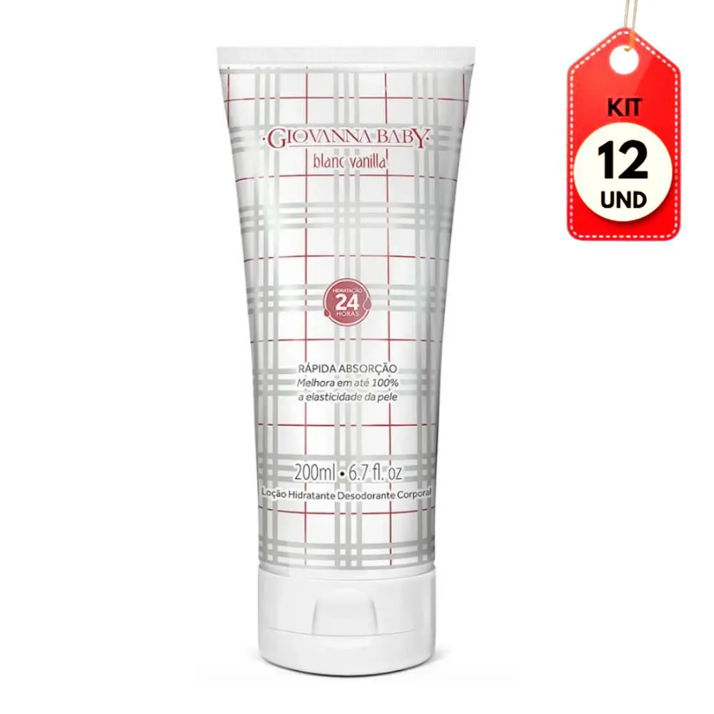 Kit C/12 Giovanna Baby Blanc Vanilla Loção Hidratante 200Ml