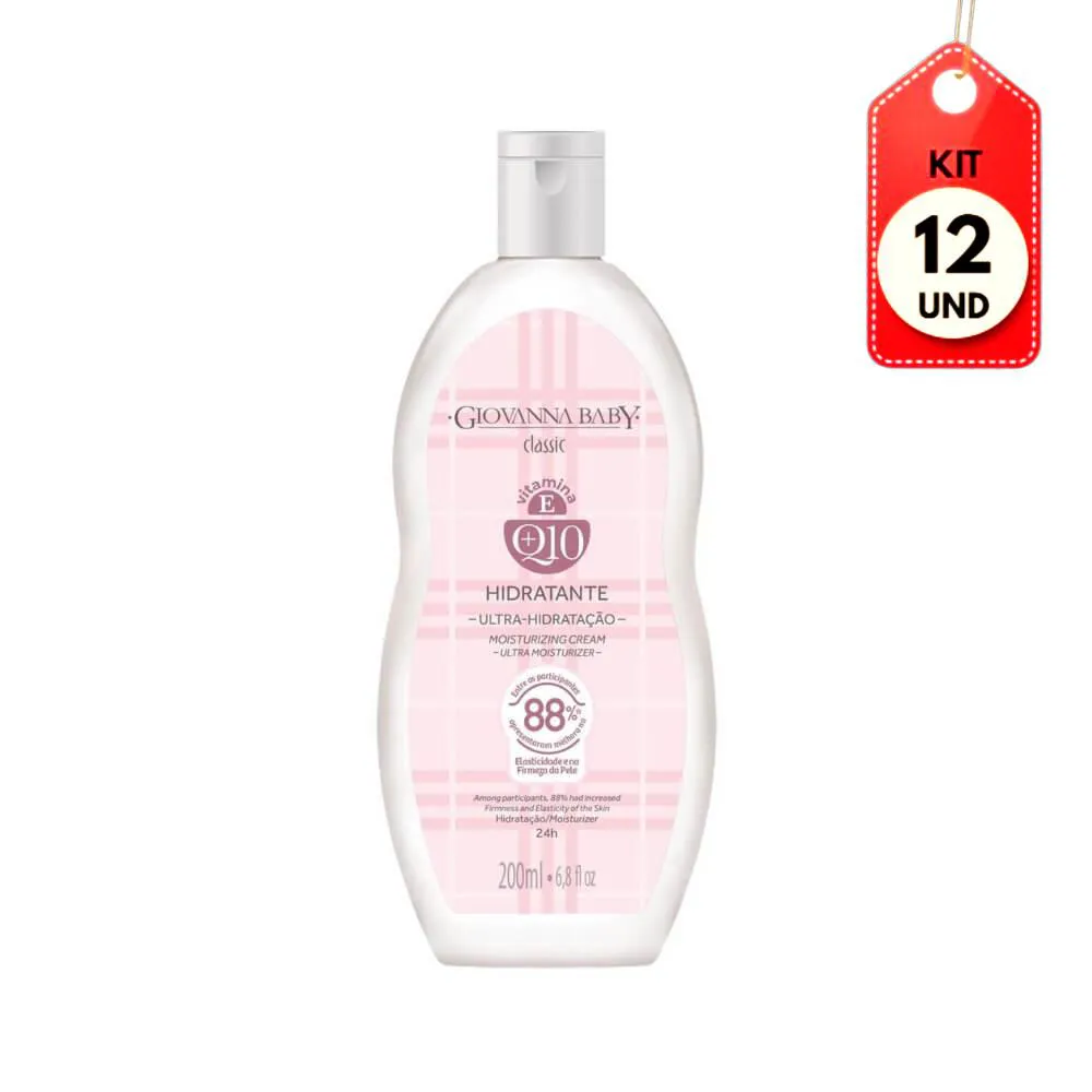 Kit C/12 Giovanna Baby Classic Loção Hidratante Q10 200Ml