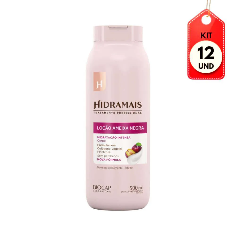 Kit C/12 Hidramais Loção Hidratante Ameixa Negra 500Ml