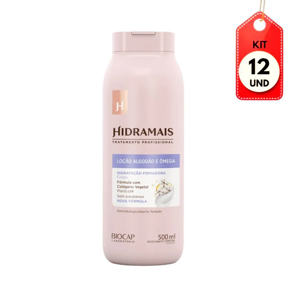 Kit C/12 Hidramais Loção Hidratante Algodão E Ômega 500Ml