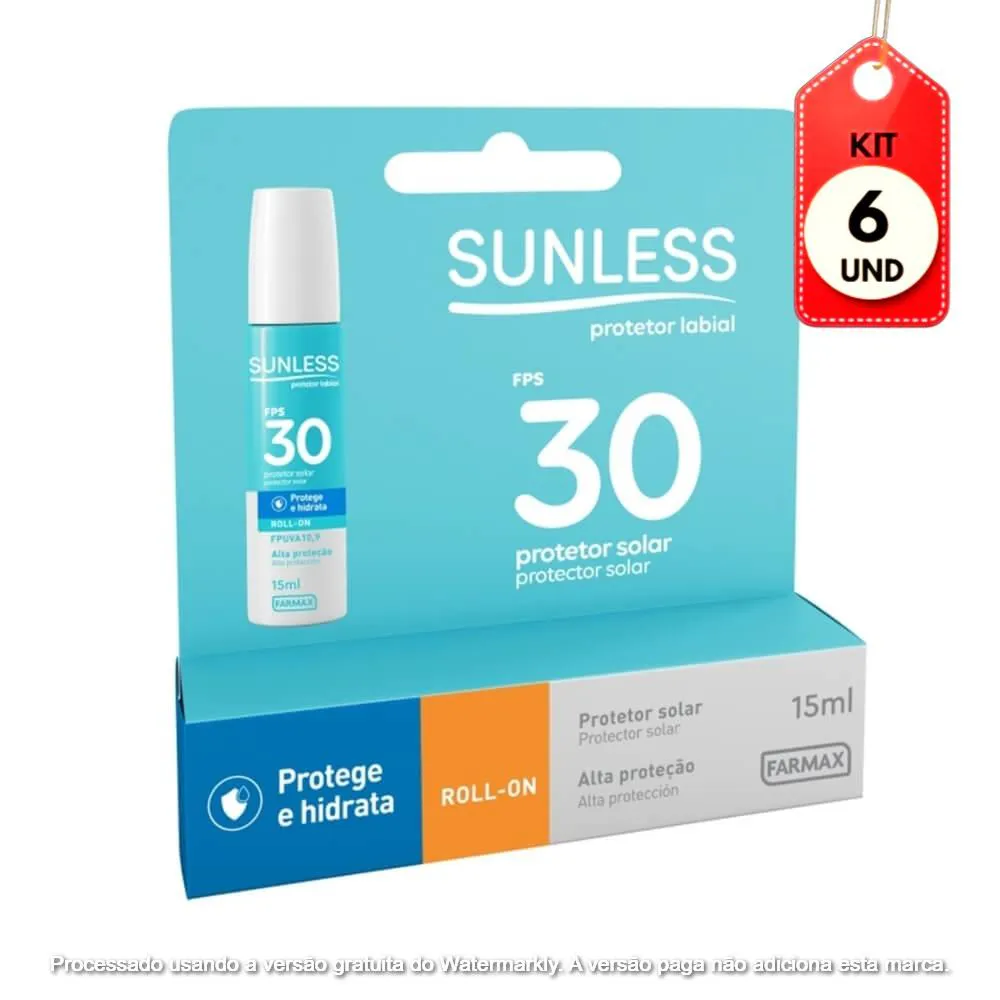Kit C/06 Sunless Fps30 Protetor Labial C/ Blister
