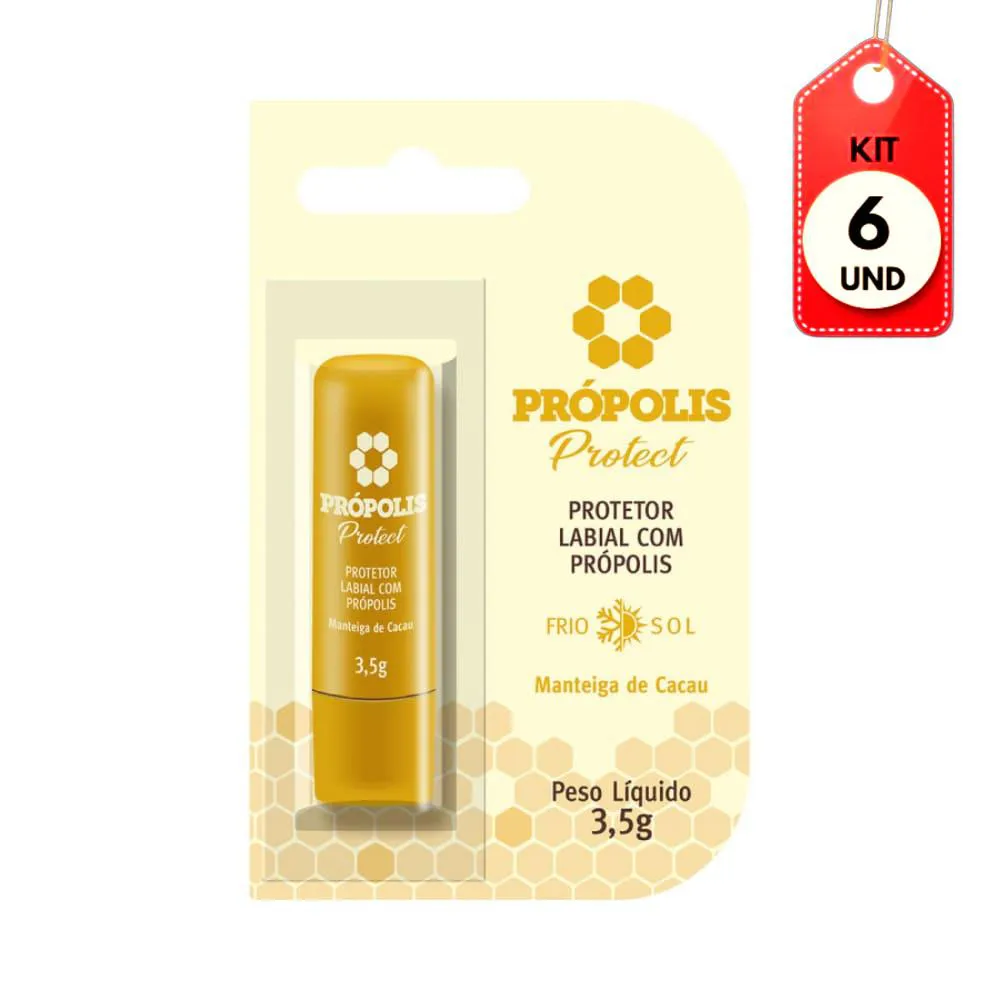 Kit C/06 Ziin Ziin Própolis Protetor Labial 3,5G