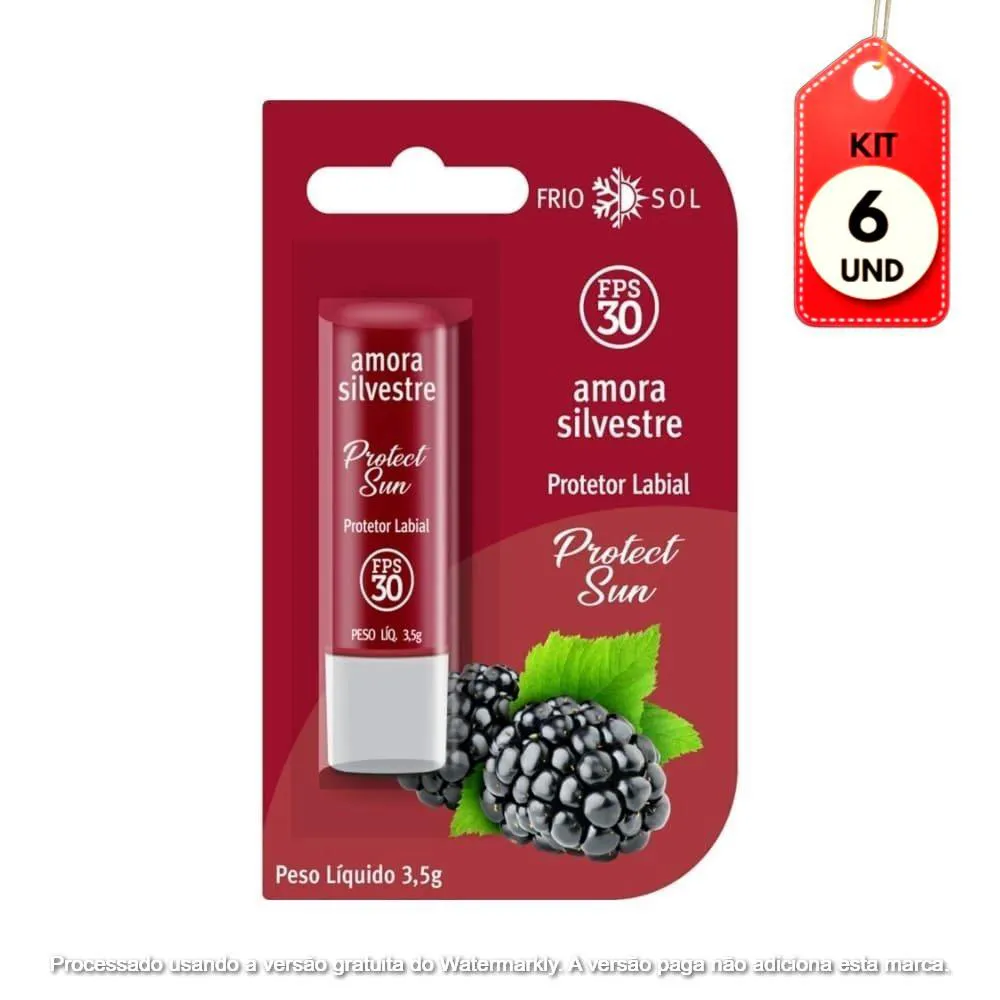 Kit C/06 Ziin Ziin Amora Protetor Labial Fsp30 3,5G