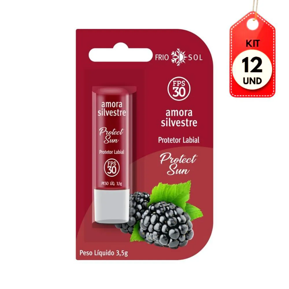 Kit C/12 Ziin Ziin Amora Protetor Labial Fsp30 3,5G