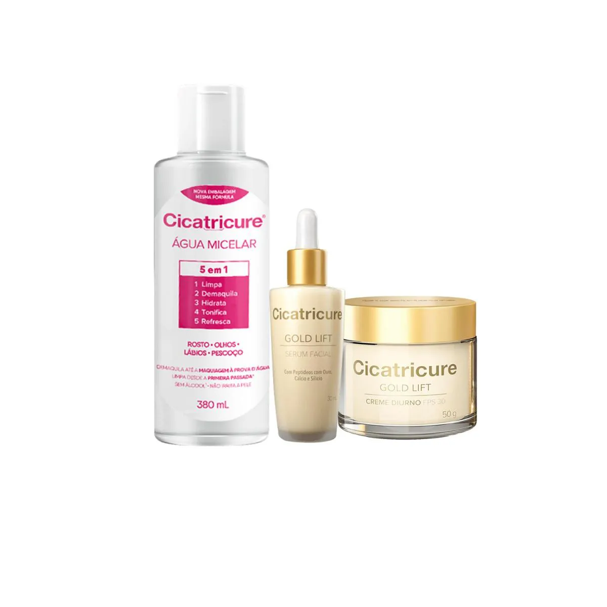 Kit Cicatricure Gold Pele Lift Diurno (3 Produtos)