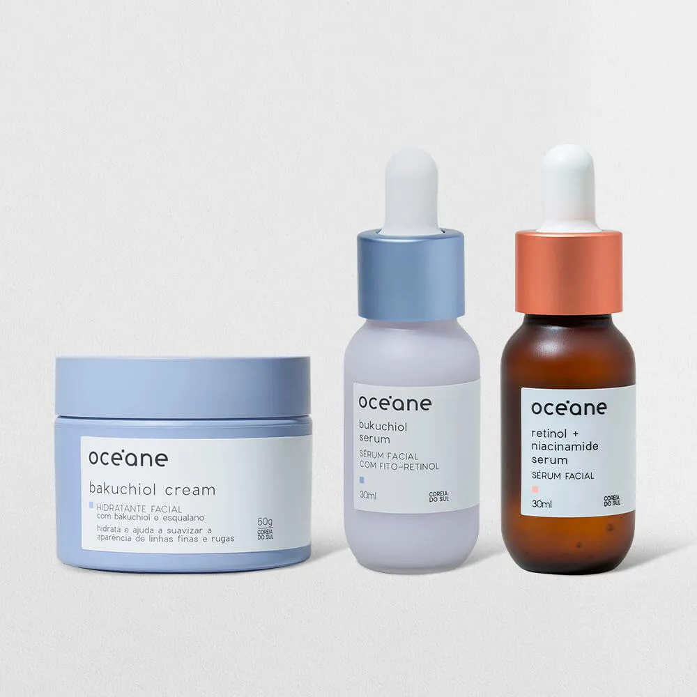 Kit Sérum Fito- Retinol + Sérum Retinol E Niacinamida + Hidratante Facial Com Fito- Retinol (3 Produtos)