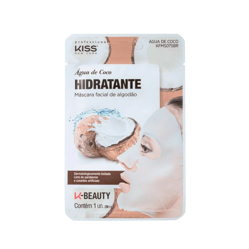 Máscara Facial Kiss Hidratante Água De Coco