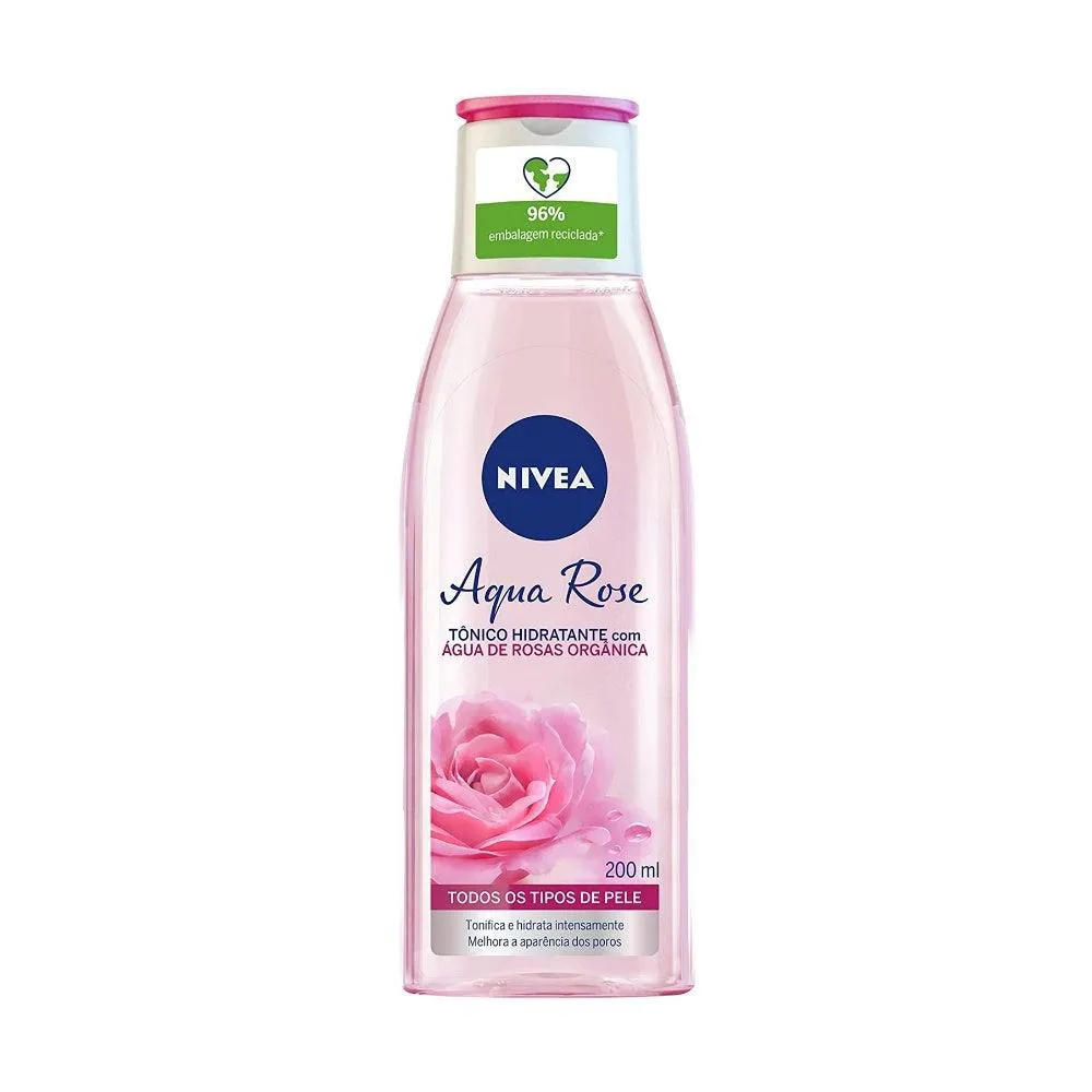 Tônico Facial Nivea Hidratante Aqua Rose 200Ml