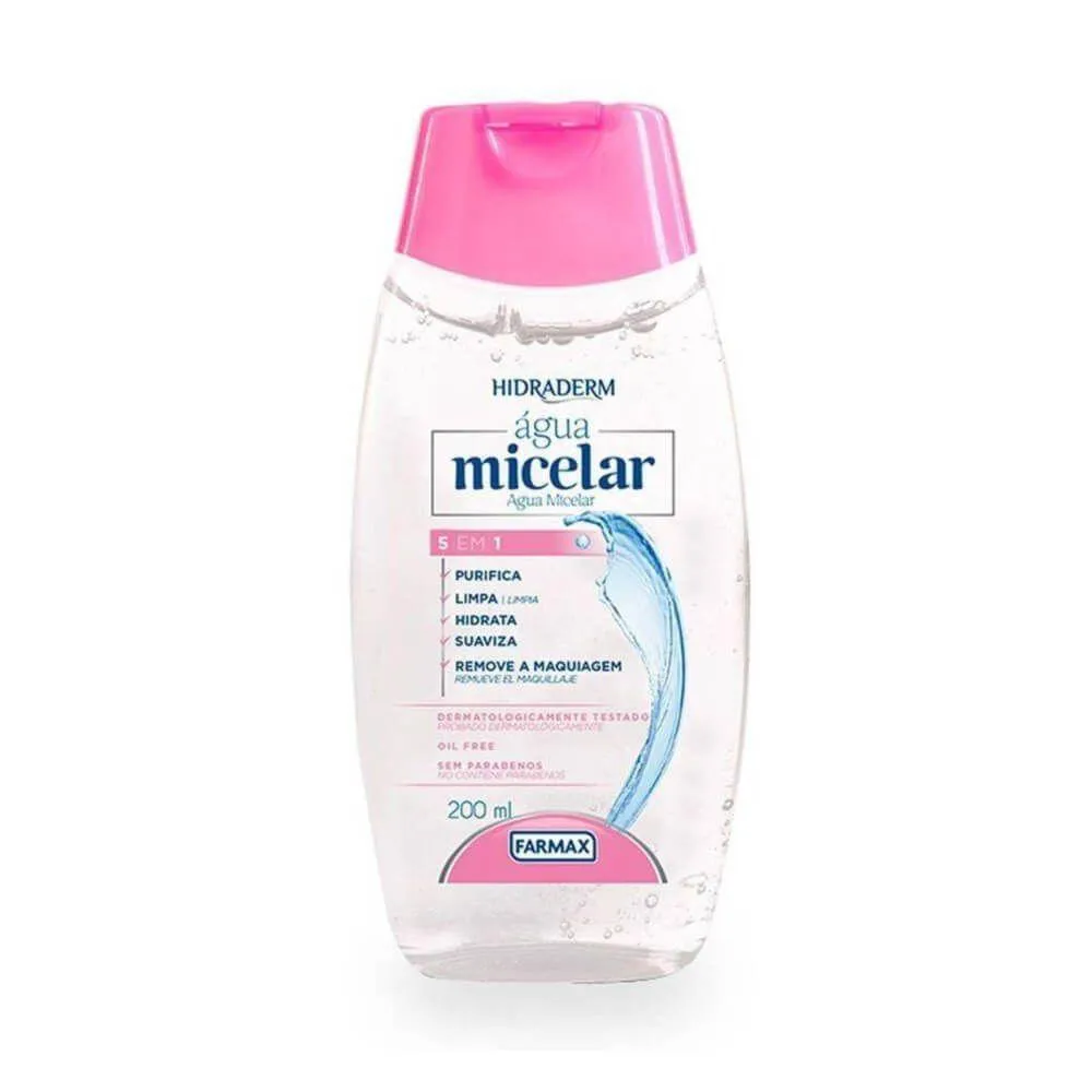Farmax Hidraderm Água Micelar 200Ml