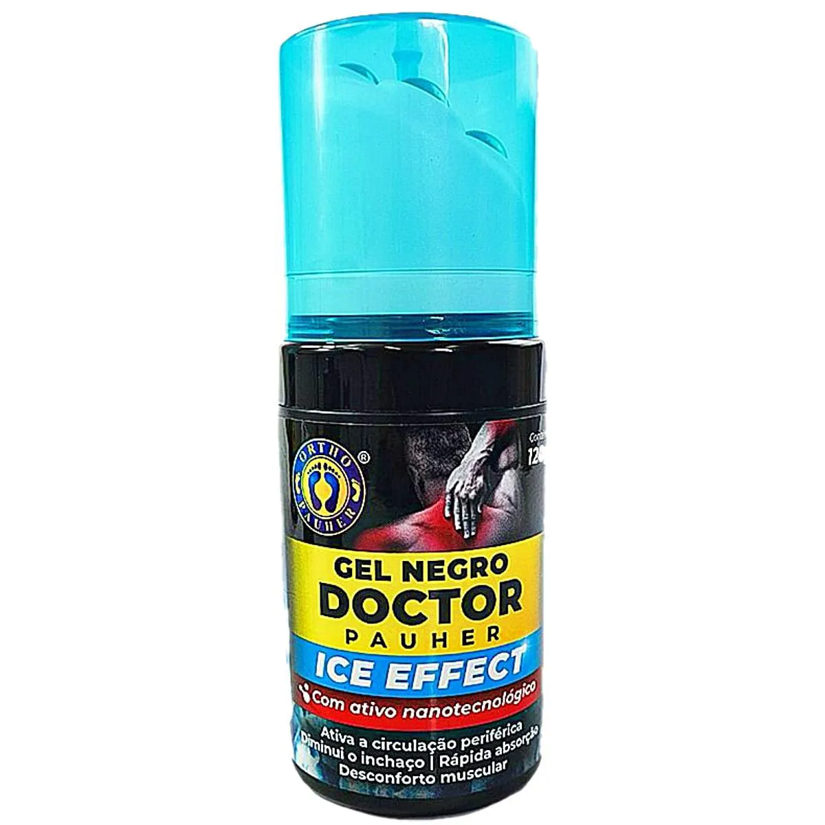 GEL NEGRO COM MASSAGEADOR DOCTOR PAUHER - 120G