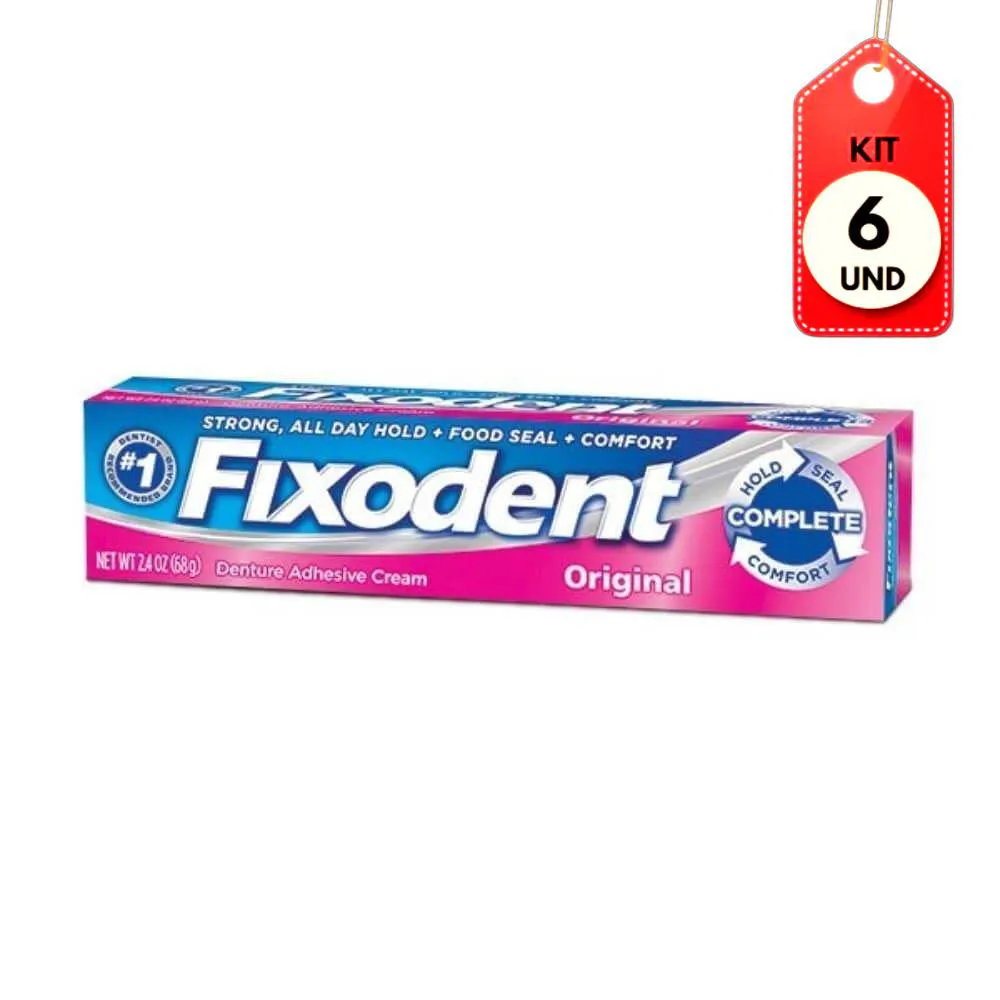 Kit C/06 Fixodent Fixador De Dentadura 68G