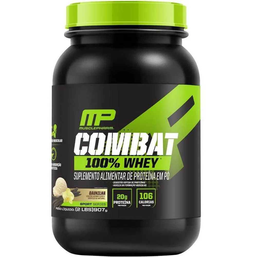 Combat 100% Whey (907G) - Muscle Pharm Baunilha