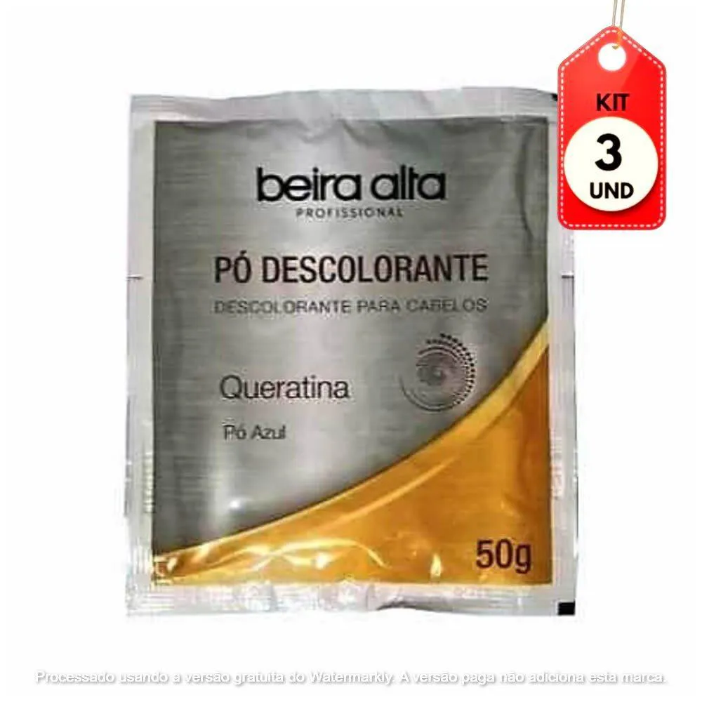 Kit C/03 Beira Alta Queratina Descolorante 50G