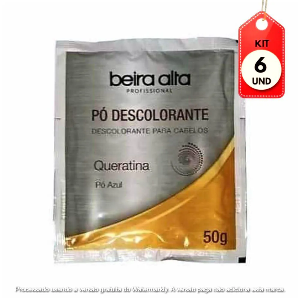 Kit C/06 Beira Alta Queratina Descolorante 50G