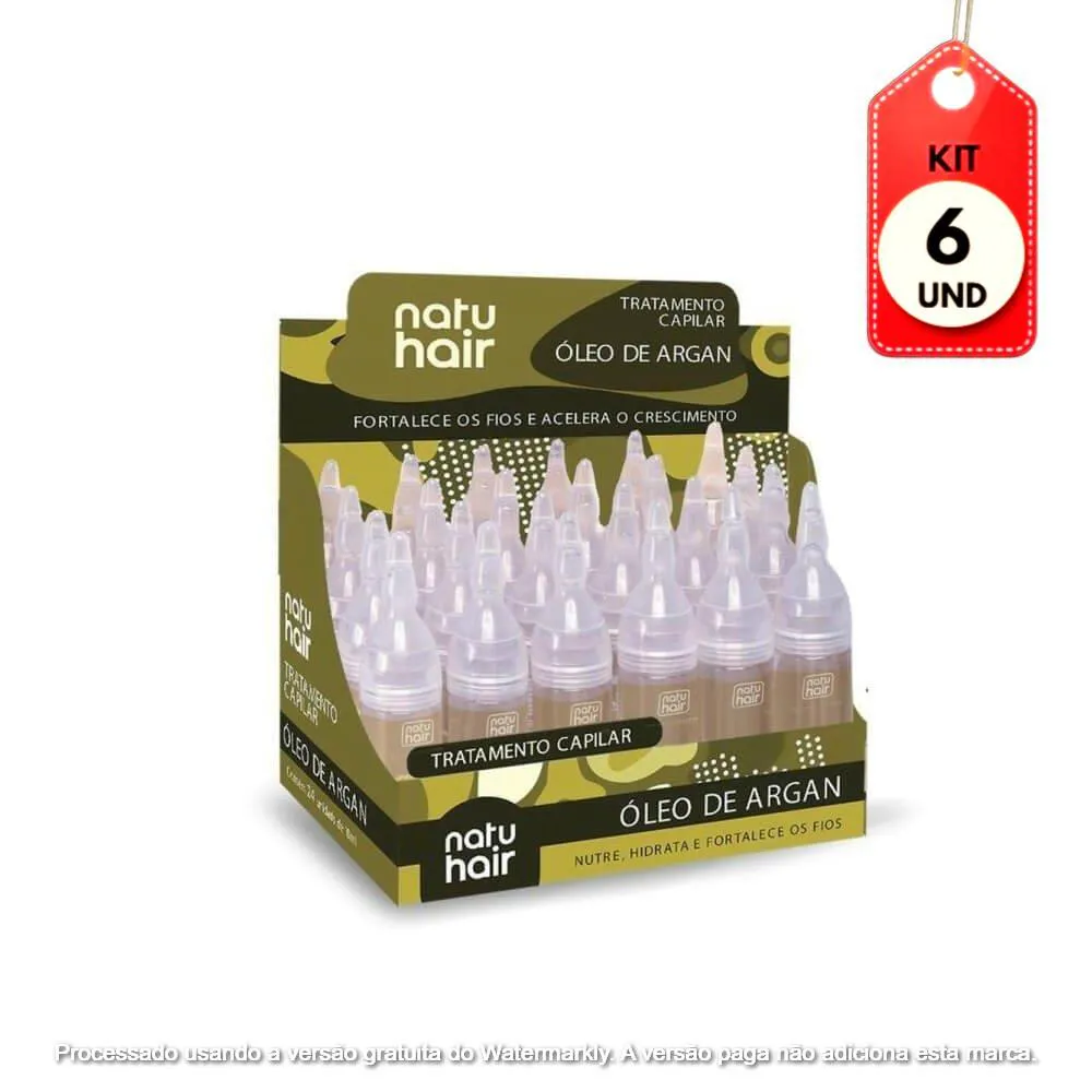 Kit C/06 Natuhair Ampola Óleo De Argan 24X10Ml