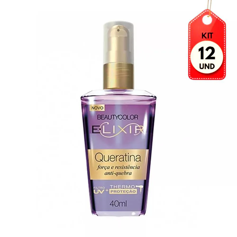 Kit C/12 Beautycolor Queratina Elixir 40Ml