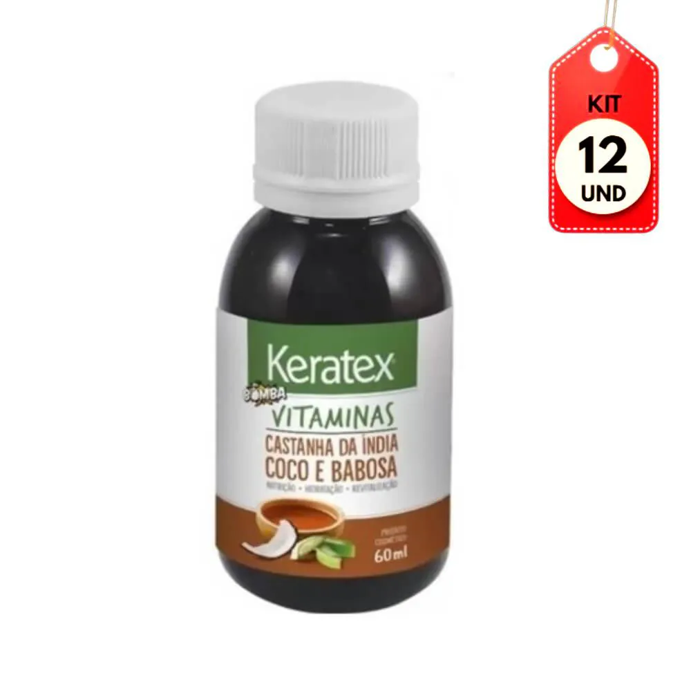 Kit C/12 Fixed Keratex Bomba De Vitamina Capilar 60Ml