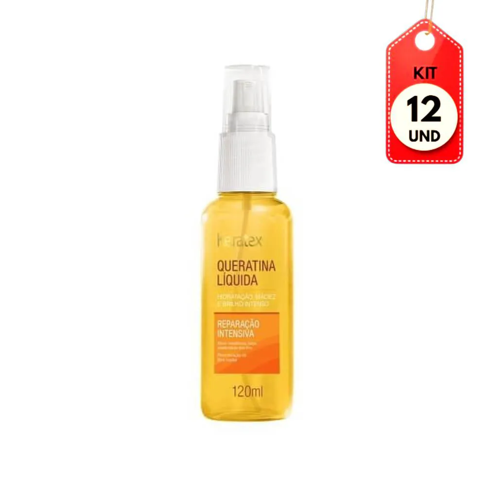 Kit C/12 Fixed Keratex Queratina Líquida 120Ml
