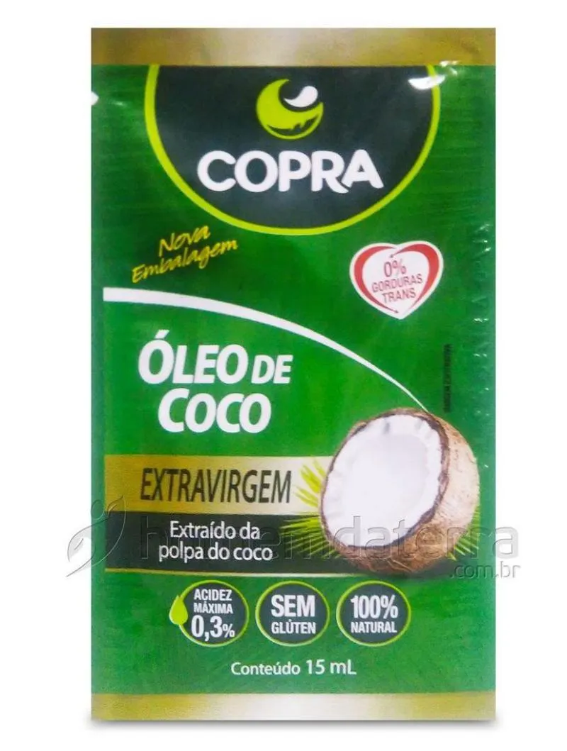 Oleo De Coco Copra  Extra Virgem Sache 15Ml