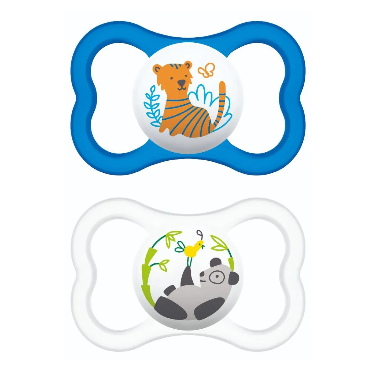 KIT 2 CHUPETAS AIR BICO DE SILICONE 6M+ AZUL - MAM
