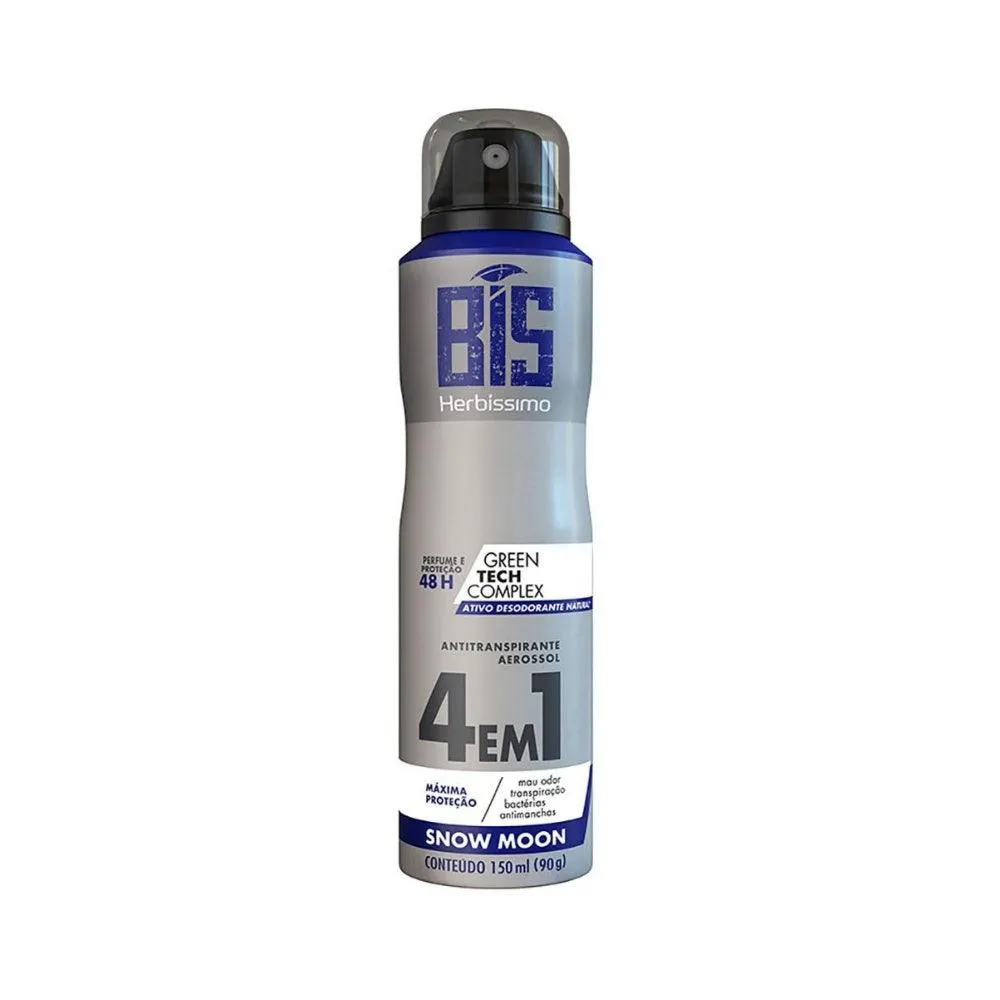 Desodorante Antitranspirante Aerosol Herbíssimo Snow Moon 48H 150Ml