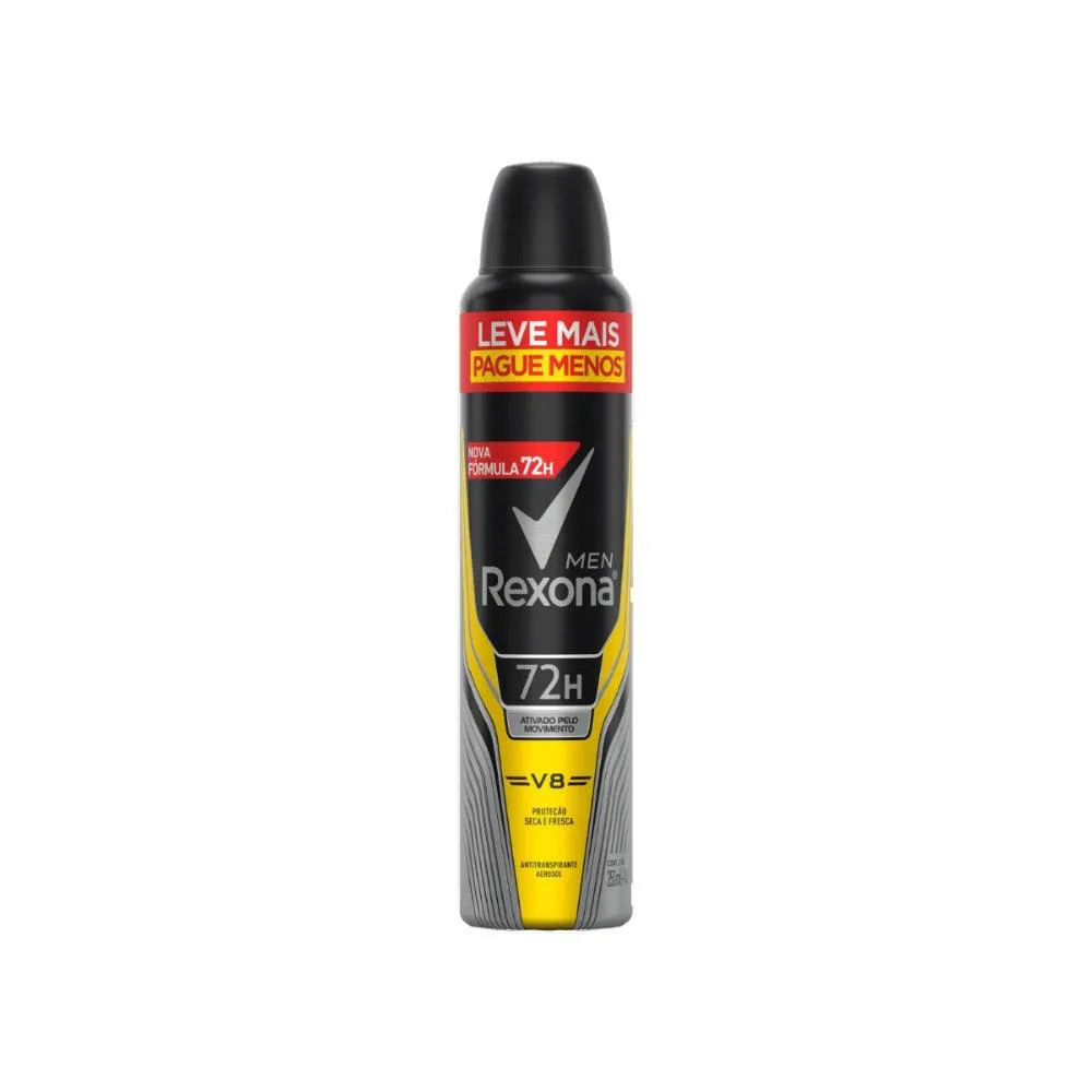 Desodorante Antitranspirante Aerosol Rexona Men V8 72H 250Ml