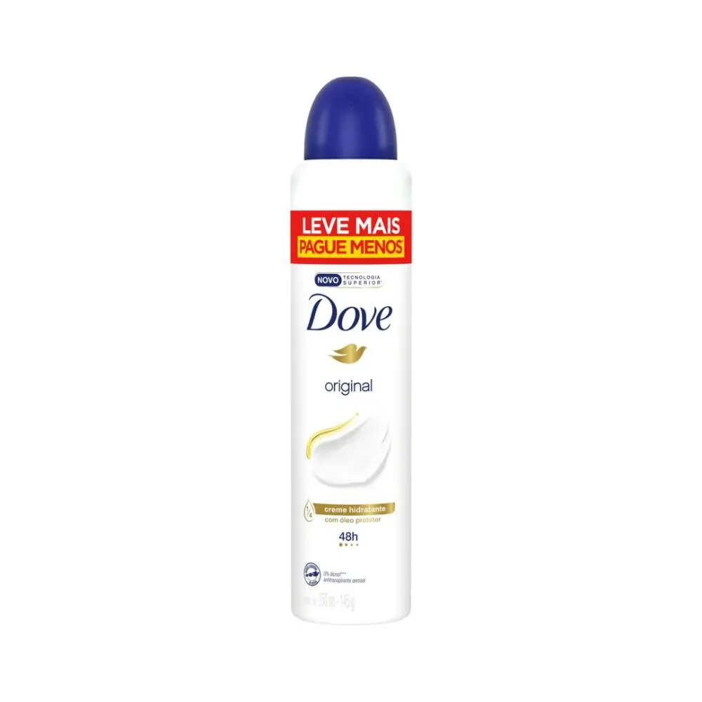 Desodorante Antitranspirante Aerosol Dove Original Feminino 48H 250Ml