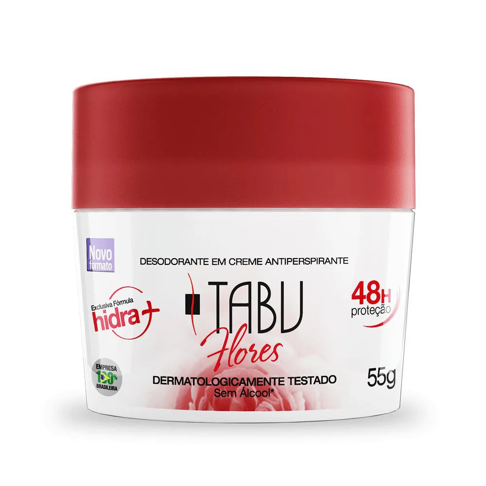 Desodorante Creme Antitranspirante Tabu Flores 55G