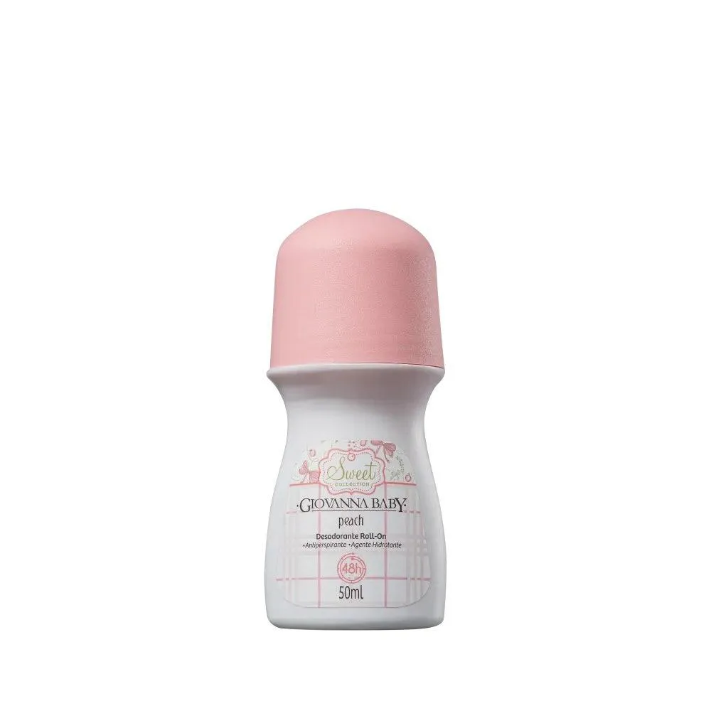Desodorante Antitranspirante Roll-On Giovanna Baby Sweet Collection Peach Feminino 48H 50Ml