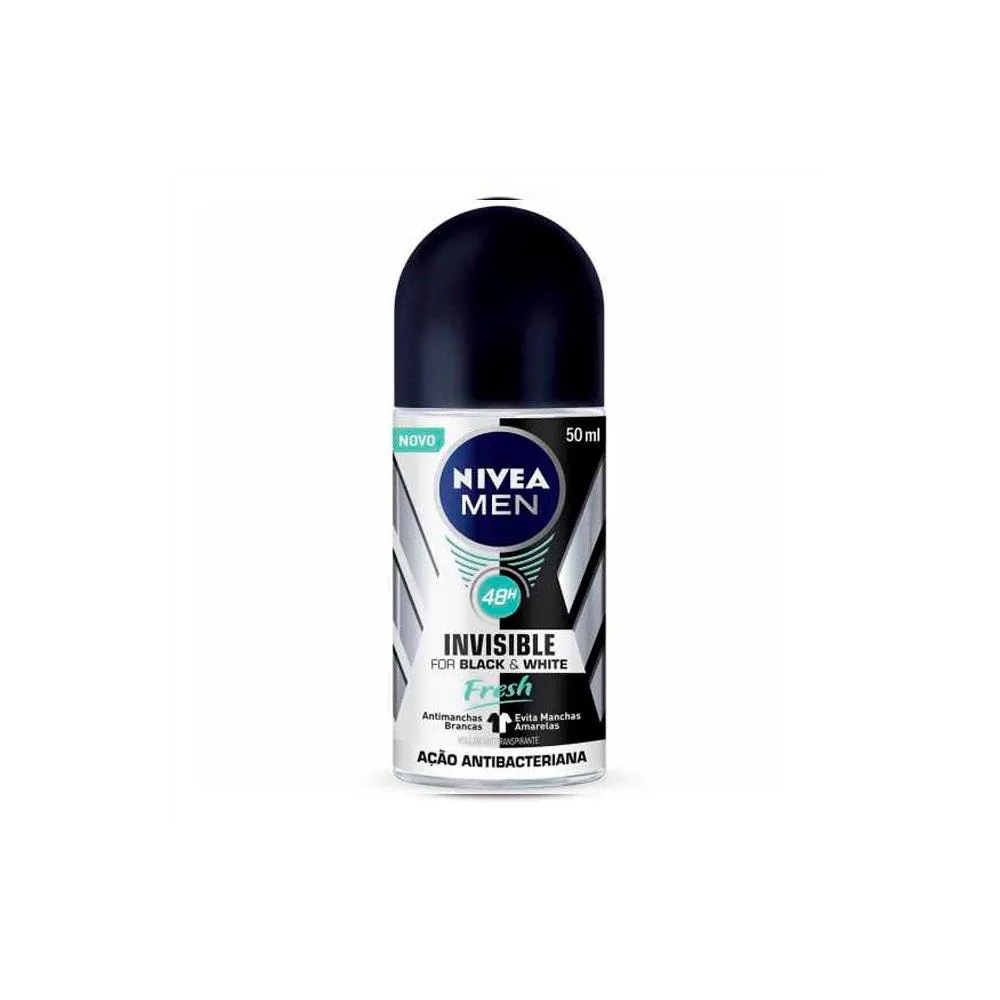 Desodorante Roll On Nivea For Men Black E White Fresh 50Ml