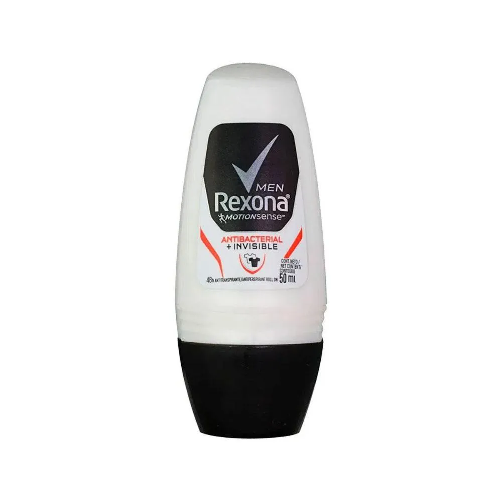 Desodorante Antitranspirante Roll-On Rexona Men Antibacterial + Invisible 48H 50Ml