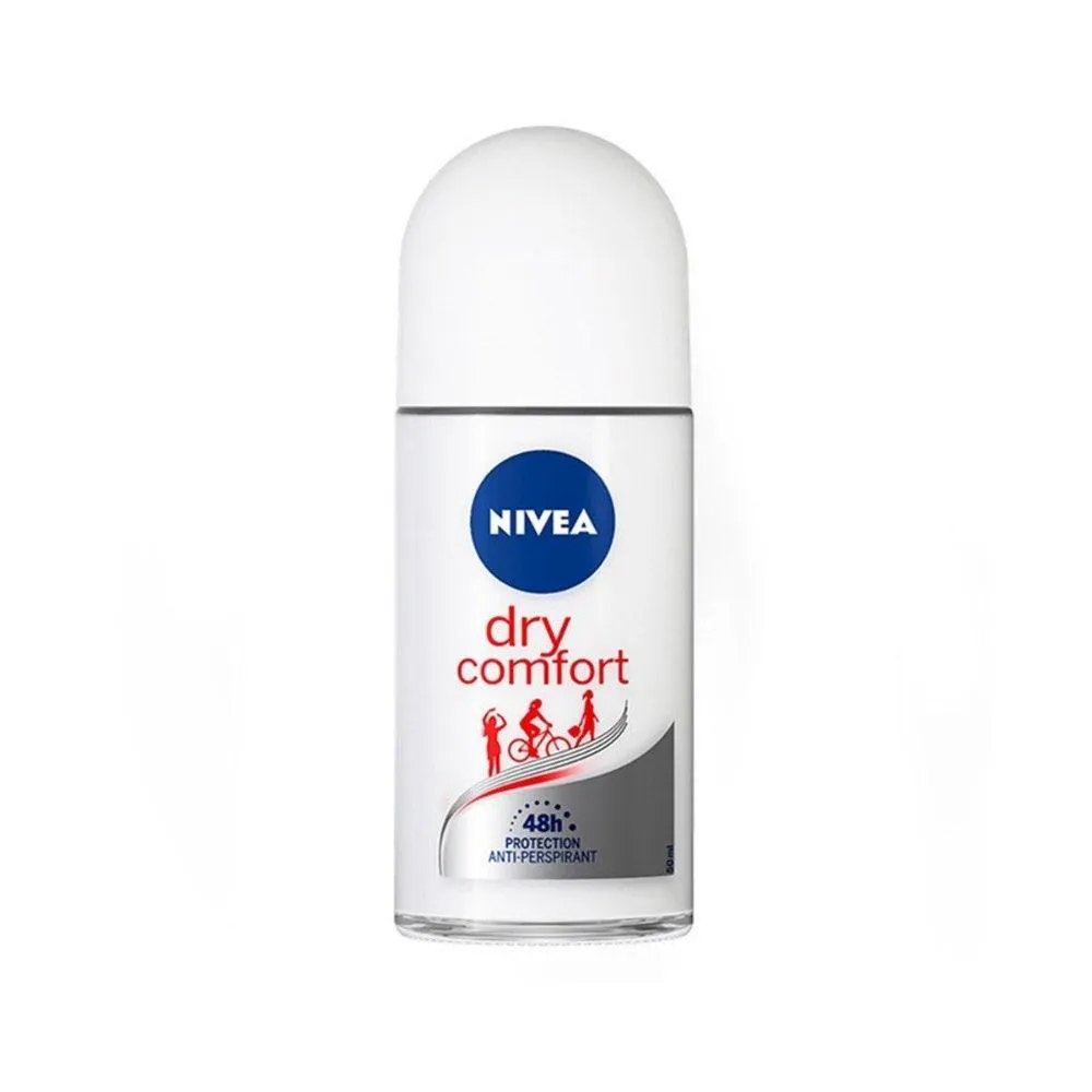 Desodorante Antitranspirante Roll-On Nivea Dry Comfort Feminino 24H 50Ml