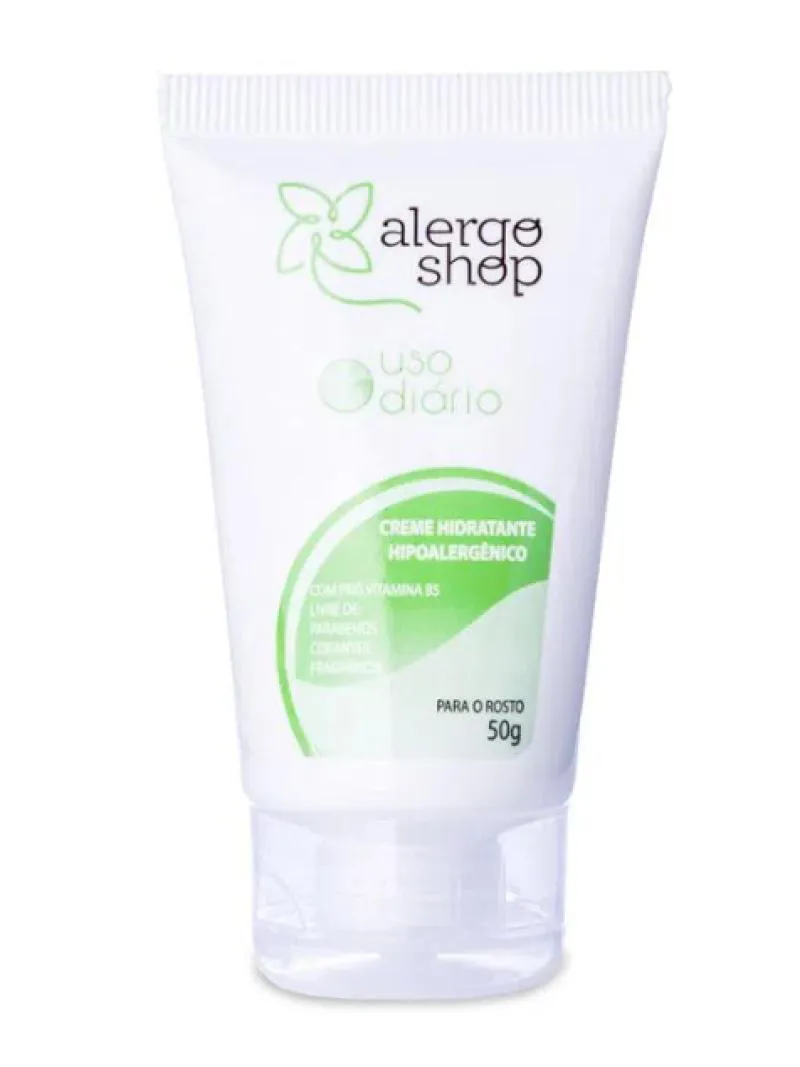 CREME HIDRATANTE FACIAL HIPOALERGêNICO USO DIáRIO 50G - ALERGOSHOP