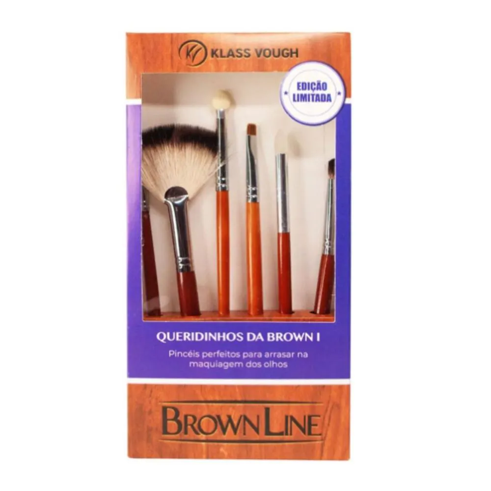 KIT PINCéIS DE MAQUIAGEM KLASS VOUGH QUERIDINHOS DA BROWN 1 REF:BRWS