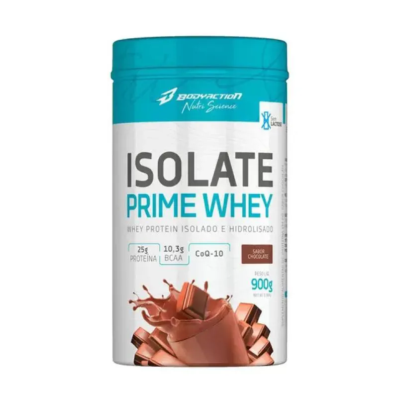 ISOLATE PRIME WHEY ISOLADA HIDROLISADA BODYACTION 900G  Chocolate