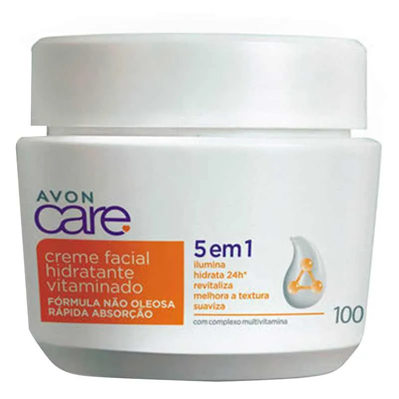 AVON CARE 5 EM 1 CREME FACIAL HIDRATANTE VITAMINADO 100G