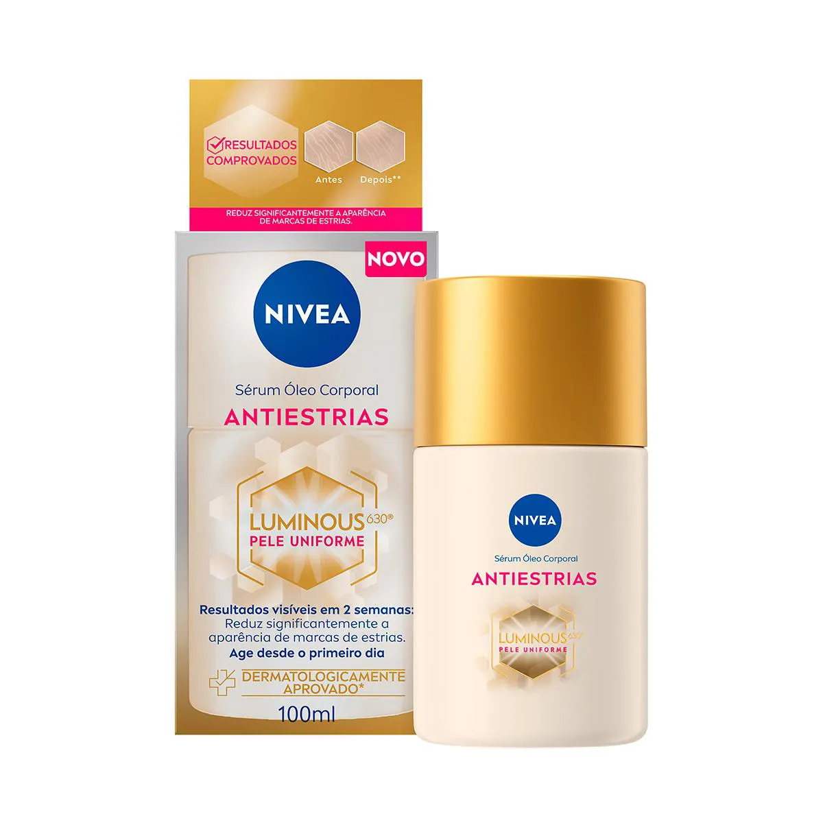 Sérum Óleo Corporal Antiestrias Nivea Luminous 630 100ml