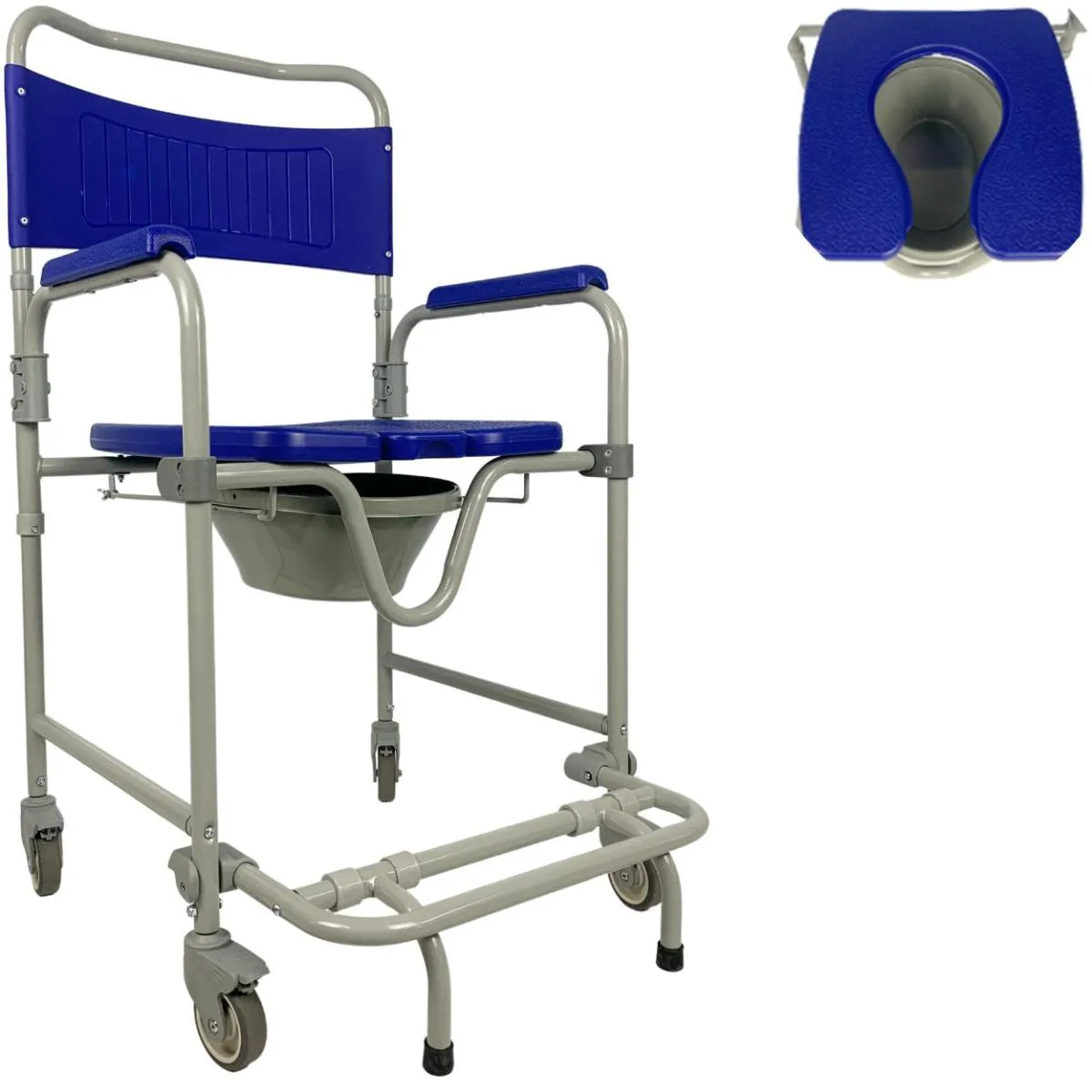 CADEIRA DE BANHO HOSPITALAR HIGIêNICA DOBRáVEL PARA IDOSO ADULTO 150KG D45 DELLAMED
