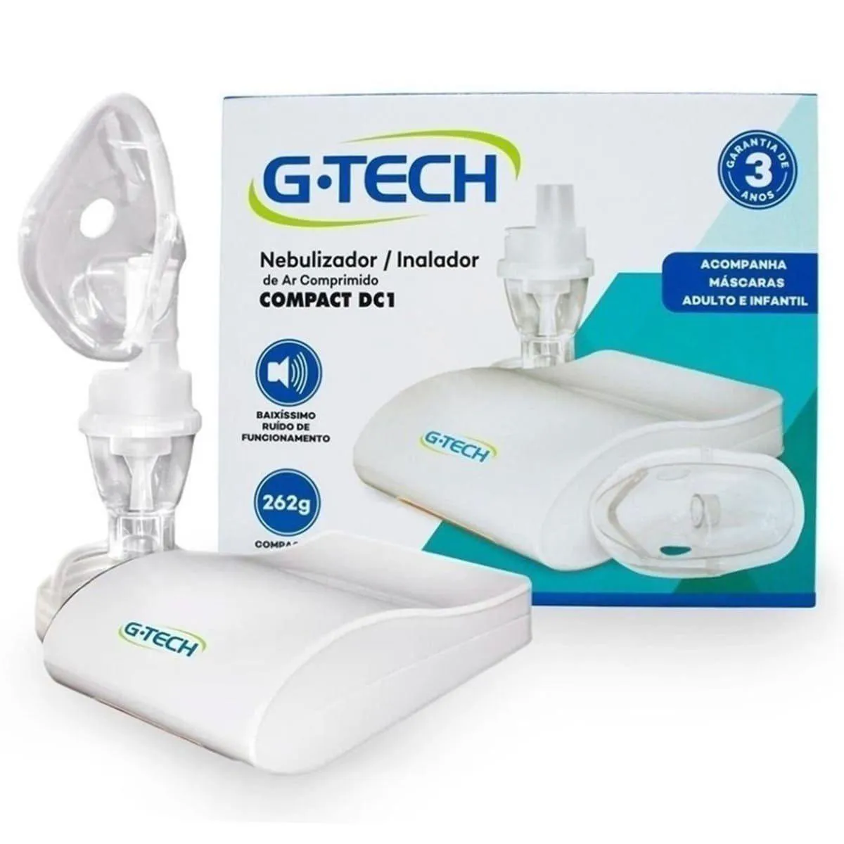 Nebulizador E Inalador De Ar Comprimido Compact Dc1 G-Tech