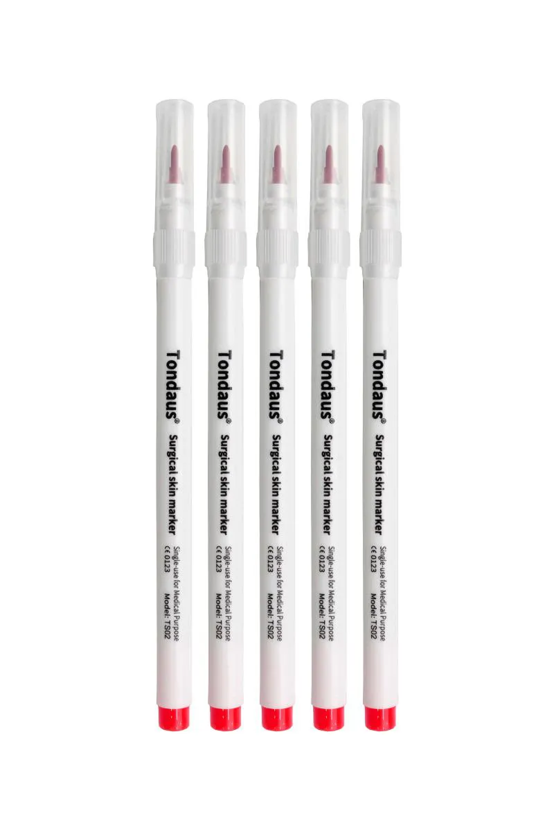 Caneta Marcação Cirurgica Tondaus 1.0Mm Vermelha Ts02 05 Un