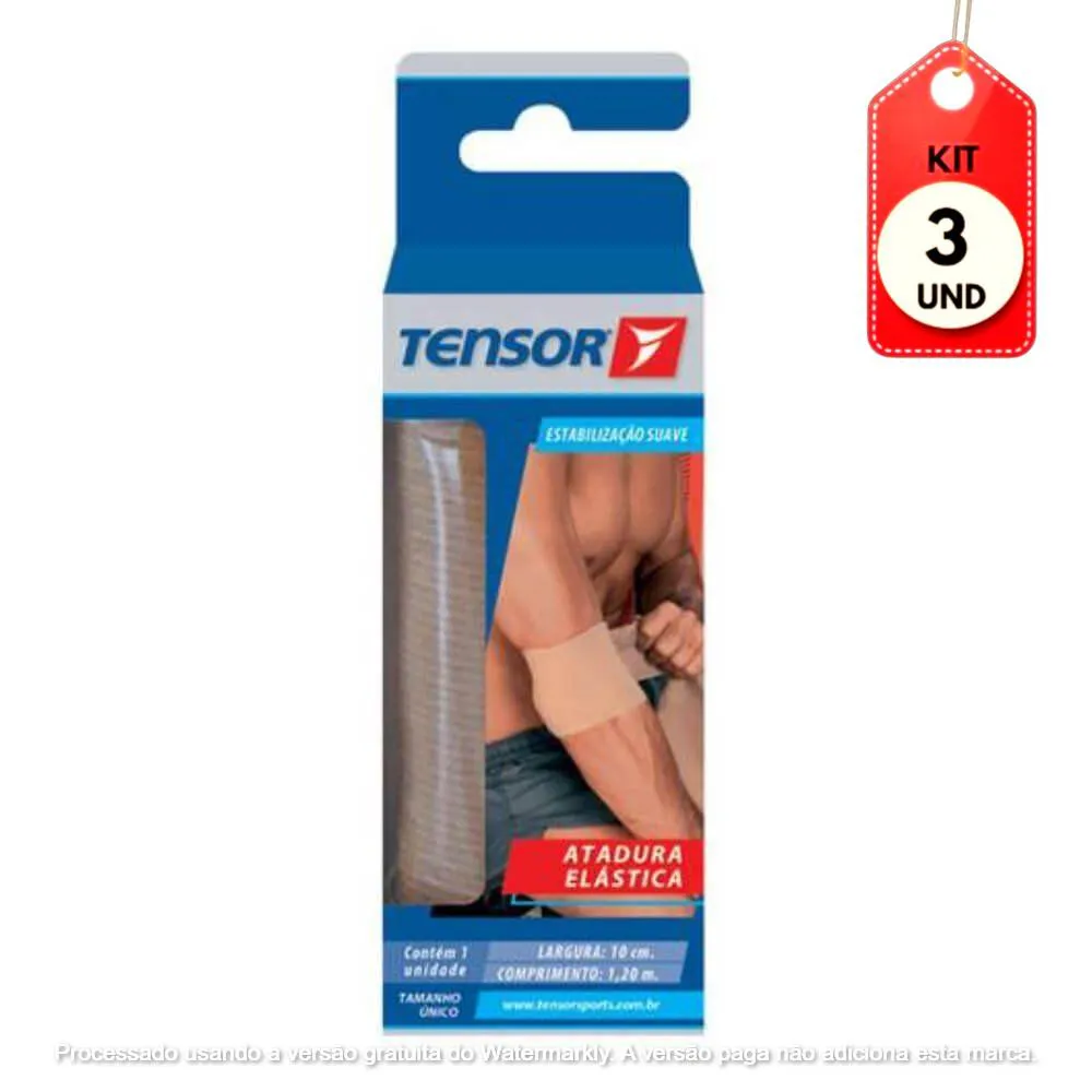 Kit C/03 Tensor 3300 Atadura Elástica 10X1,20Cm