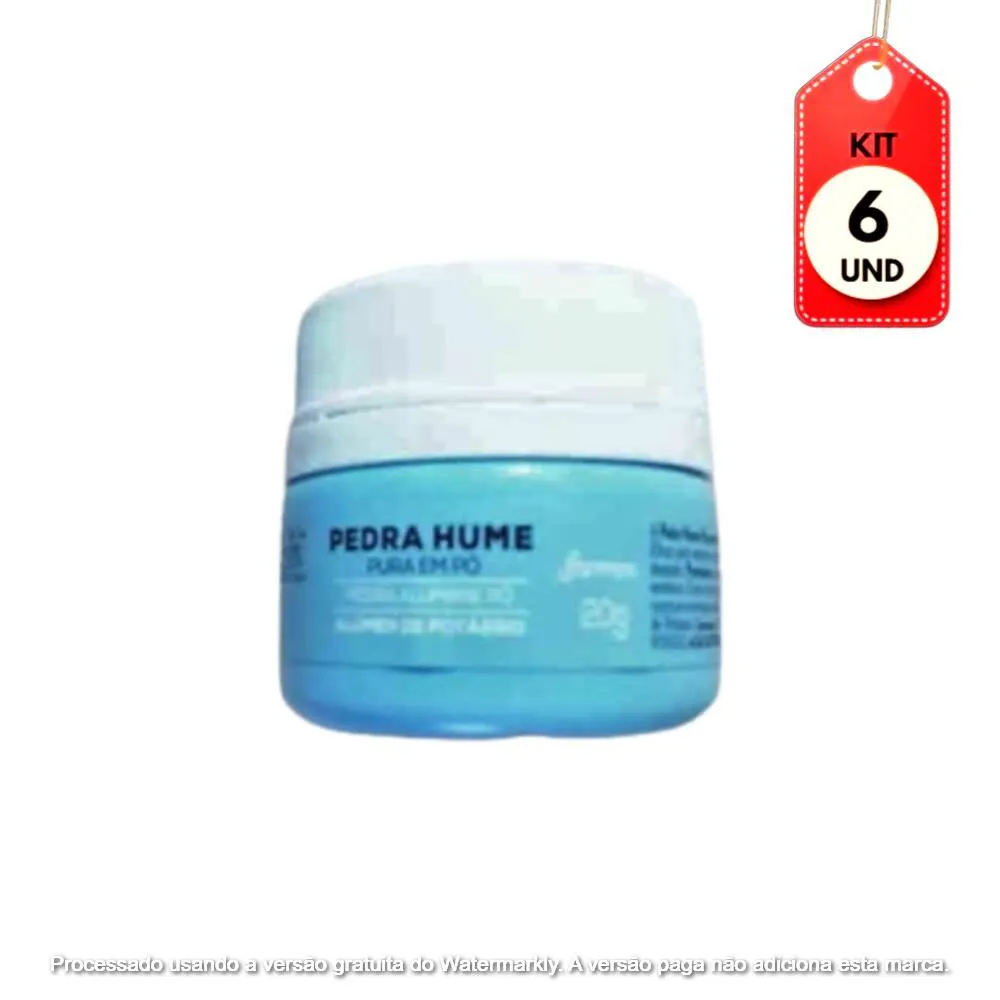Kit C/06 Farmax Pedra Hume Em Pó 20G