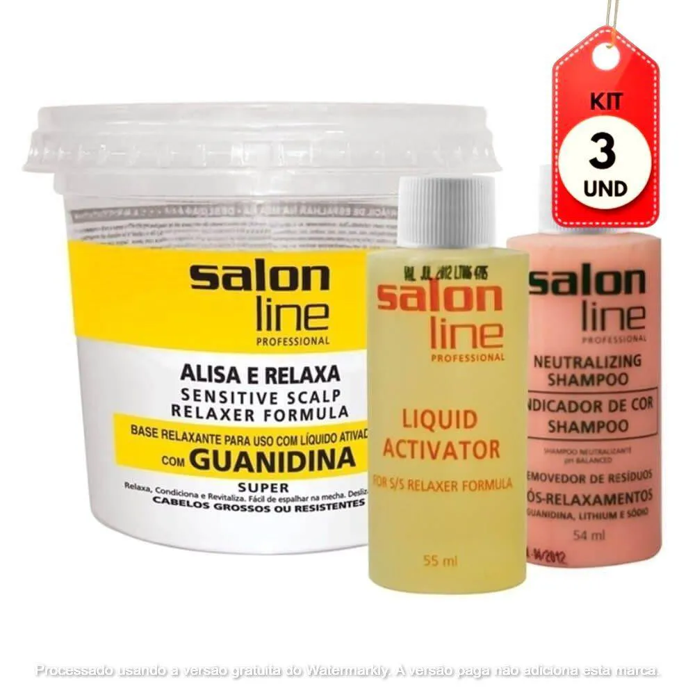 Kit C/03 Salon Line Alisa & Relaxa Kit Guanidina Sensitive Scalp 215G