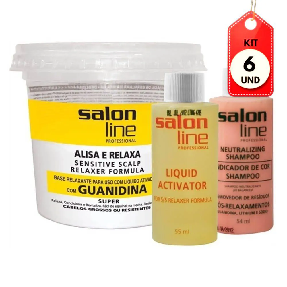 Kit C/06 Salon Line Alisa & Relaxa Kit Guanidina Sensitive Scalp 215G